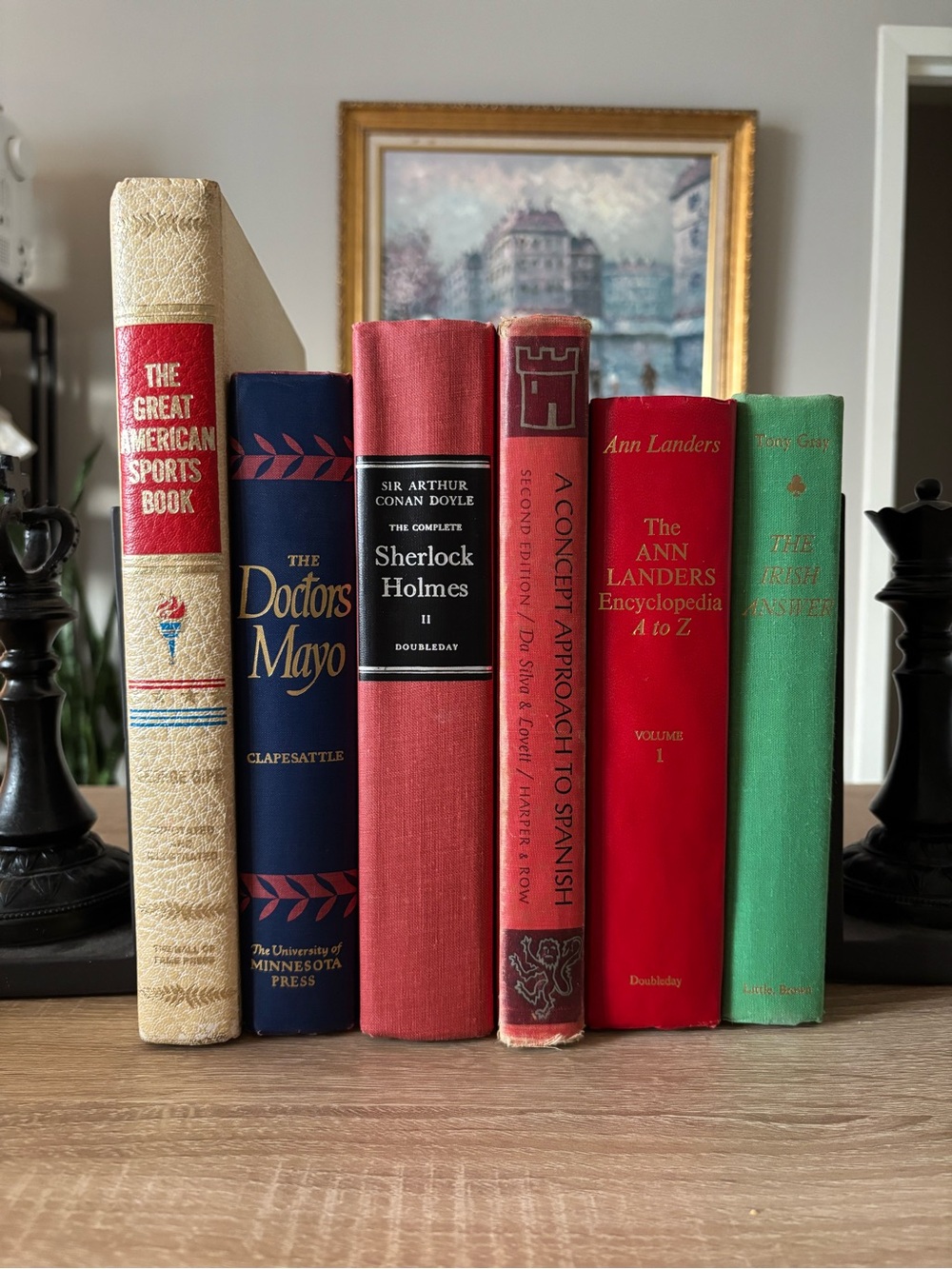 Vintage Hardcover Book Lot Sherlock Holmes Mayo Sports Ann Landers Irish